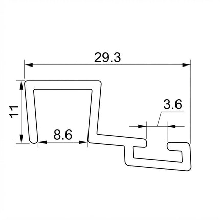 Sello Transparente Lateral 10mm BLC-90