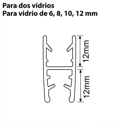Sello Para Dos Cristales 6 8 10 12mm B010A