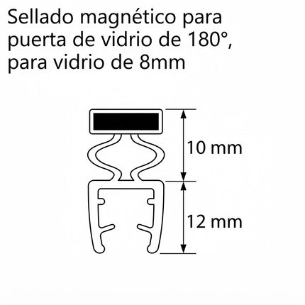 Sello Magnético 180° 8 10 12mm B008J