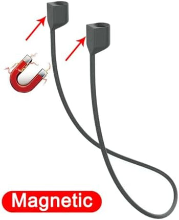 Sujetador Compatible para Airpods 1, 2, 3 generación Pro,correa magnética ultra fuerte para Airpods cordón accesorio deportivo de silicona (BLANCO)