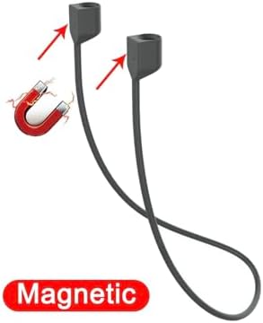 Sujetador Compatible para Airpods 1, 2, 3 generación Pro,correa magnética ultra fuerte para Airpods cordón accesorio deportivo de silicona (BLANCO)