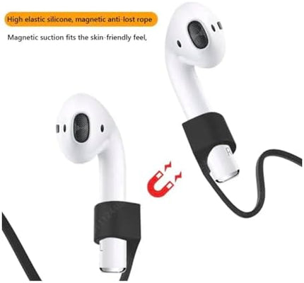 Sujetador Compatible para Airpods 1, 2, 3 generación Pro,correa magnética ultra fuerte para Airpods cordón accesorio deportivo de silicona (BLANCO)