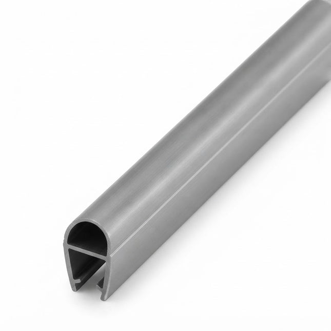 Sello Protector Rigido Pvc Para Puerta de Vidrio Color Gris Pistola QH