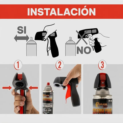 Aplicador Pistola Gatillo Pintura En Lata Aerosol Automotriz