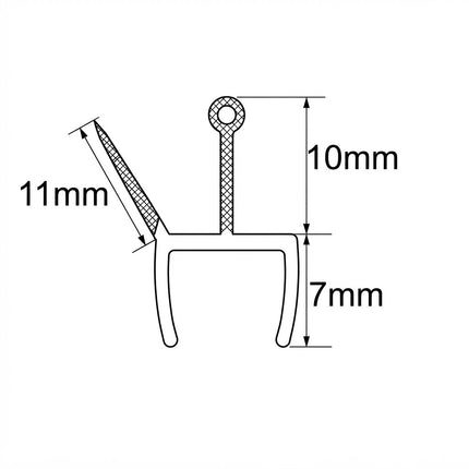 Sello De Clip Corto Para Vidrio 8-10mm B009X