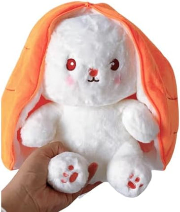 Peluche Conejo Fruta Reversible de Fresa o Zanahoria Suave de Felpa