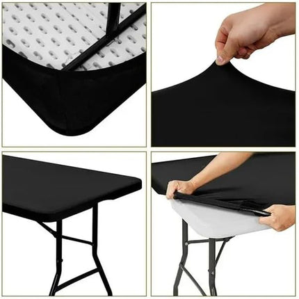 Mantel Elástico Ajustable para Mesa Rectangular para Eventos Fiestas