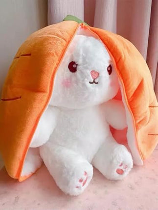 Peluche Conejo Fruta Reversible de Fresa o Zanahoria Suave de Felpa