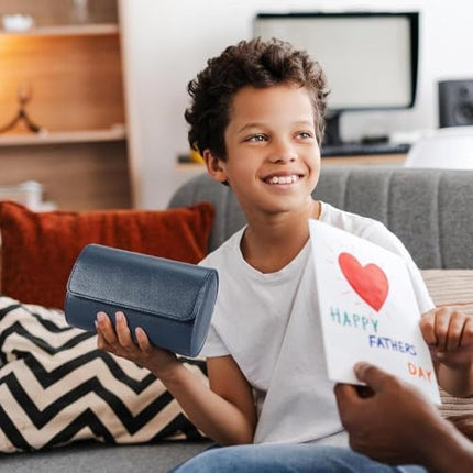 Estuche case rollo porta relojes rigido De Viaje Elegante vintage De cuero piel PU para 2 reloj