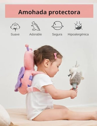 Almohada Protectora Para Bebes Niños Antigolpes Anticaídas Mochila acojinada