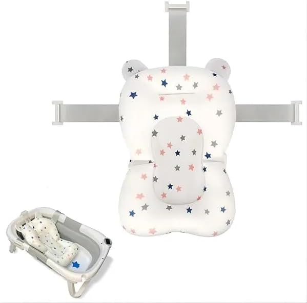 Asiento de Baño Flotante para Bebé con Soporte Ergonómico Bañera Recién Nacidos