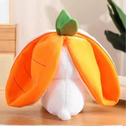 Peluche Conejo Fruta Reversible de Fresa o Zanahoria Suave de Felpa