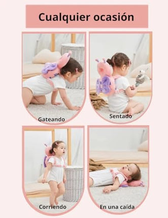 Almohada Protectora Para Bebes Niños Antigolpes Anticaídas Mochila acojinada