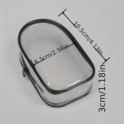 Mini Estuche Transparente Portátil Con Llavero Organizador Para Cargador