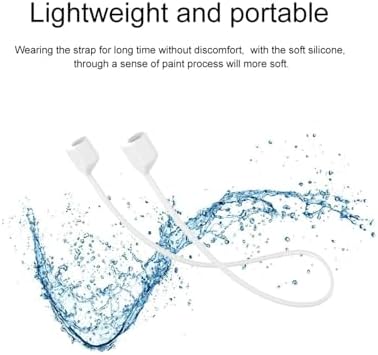 Sujetador Compatible para Airpods 1, 2, 3 generación Pro,correa magnética ultra fuerte para Airpods cordón accesorio deportivo de silicona (BLANCO)