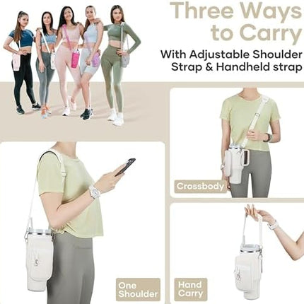Funda para Termo Stanley, Protector para Botella de Agua Stanley de 40oz, con Cierre y Bolsa Externa