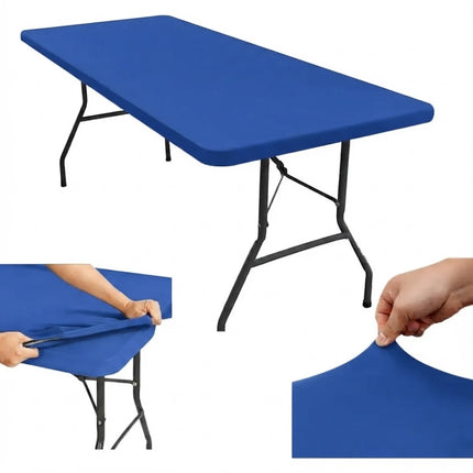 Mantel Elástico Ajustable para Mesa Rectangular para Eventos Fiestas