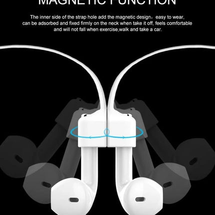 Sujetador Compatible para Airpods 1, 2, 3 generación Pro,correa magnética ultra fuerte para Airpods cordón accesorio deportivo de silicona (BLANCO)