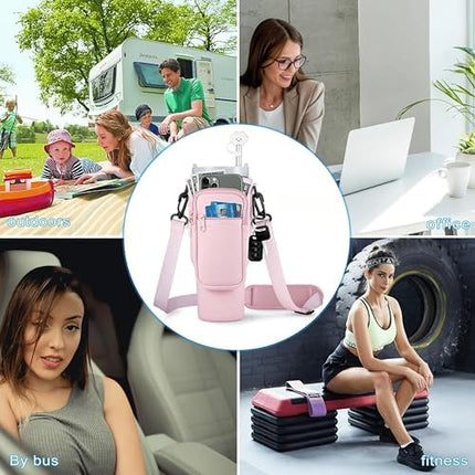 Funda para Termo Stanley, Protector para Botella de Agua Stanley de 40oz, con Cierre y Bolsa Externa