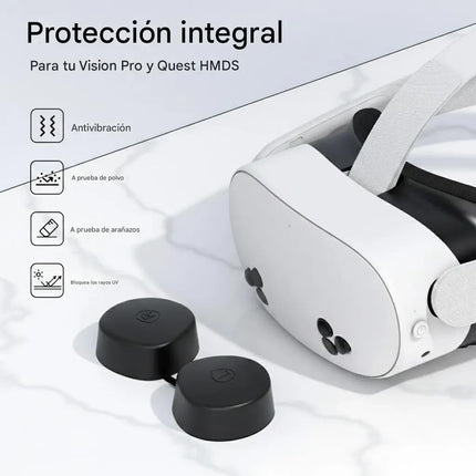 Kit Protector para Meta Quest 3S Cubierta de Lentes y Controladores Grip Antideslizante