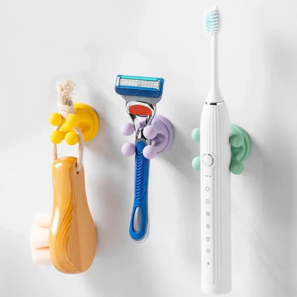 Soporte de Silicona para Cepillo de Dientes Gancho Adhesivo Impermeable Multifuncional