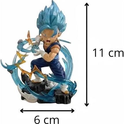 Figura Mini Vegito Vegetto Guerrero Coleccionable para Escritorio, Vitrina o Espacio Gamer