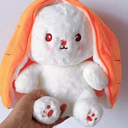 Peluche Conejo Fruta Reversible de Fresa o Zanahoria Suave de Felpa