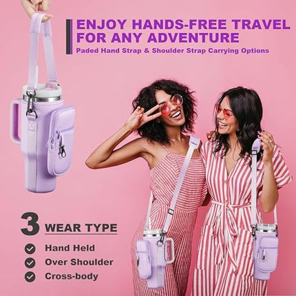 Funda para Termo Stanley, Protector para Botella de Agua Stanley de 40oz, con Cierre y Bolsa Externa
