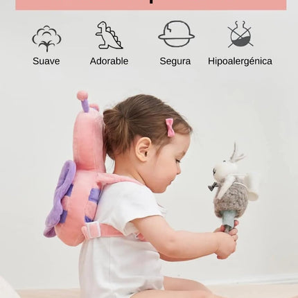 Almohada Protectora Para Bebes Niños Antigolpes Anticaídas Mochila acojinada