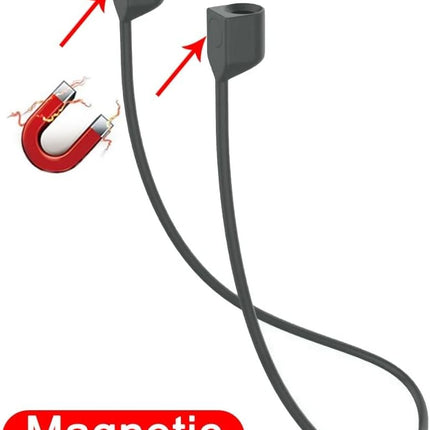 Sujetador Compatible para Airpods 1, 2, 3 generación Pro,correa magnética ultra fuerte para Airpods cordón accesorio deportivo de silicona (BLANCO)