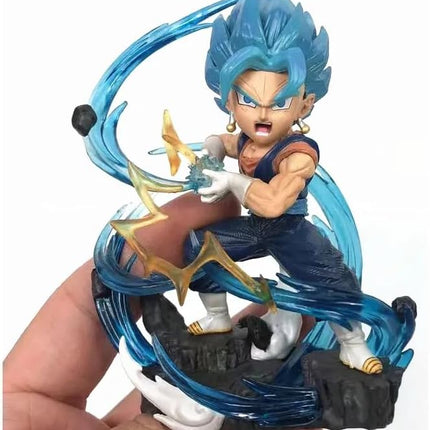 Figura Mini Vegito Vegetto Guerrero Coleccionable para Escritorio, Vitrina o Espacio Gamer
