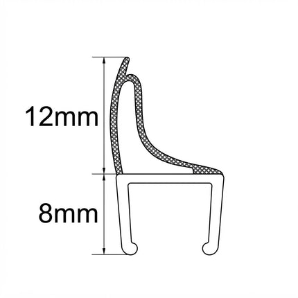 Sello De Clip Corto Para Vidrio 8-10mm B003NWK
