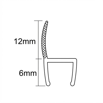 Sello De Clip Corto Para Vidrio 6mm B003DX