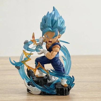 Figura Mini Vegito Vegetto Guerrero Coleccionable para Escritorio, Vitrina o Espacio Gamer