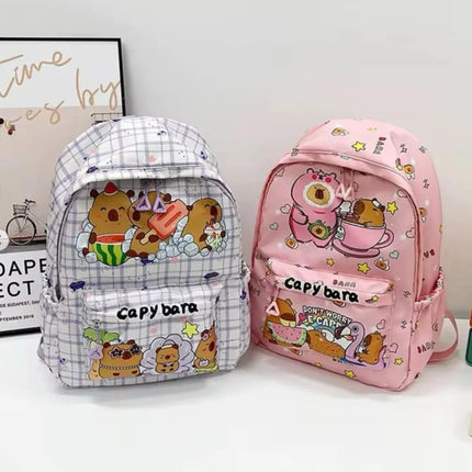 Mochila Capibara Escolares Infantiles Niña, Regalo Para Niña, Capybara Bolso Para Preescolar