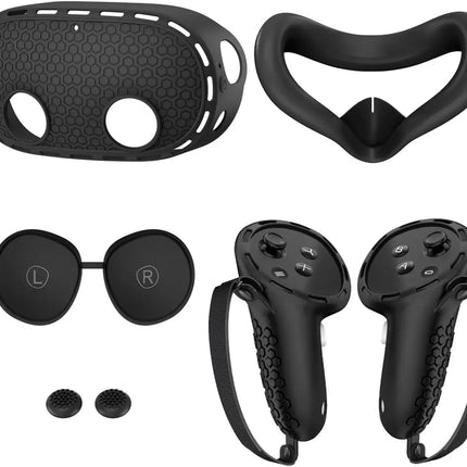 Kit Protector para Meta Quest 3S Cubierta de Lentes y Controladores Grip Antideslizante