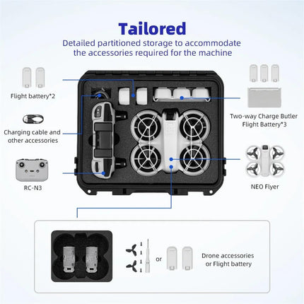 Estuche Protector para Dron DJI Neo Maletín Rígido Antigolpes y Anticaídas
