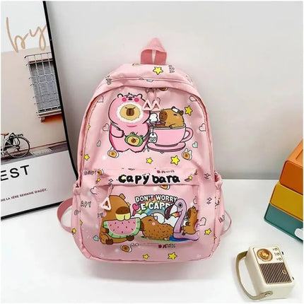 Mochila Capibara Escolares Infantiles Niña, Regalo Para Niña, Capybara Bolso Para Preescolar