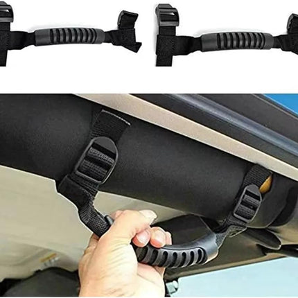 1 Par Agarradera Manija Jeep Manija De Agarre Wrangler Sahara 2 Pzs Tiradores de barra enrollable para Jeep Wrangler CJ YJ TJ JK JK JL JLU JT