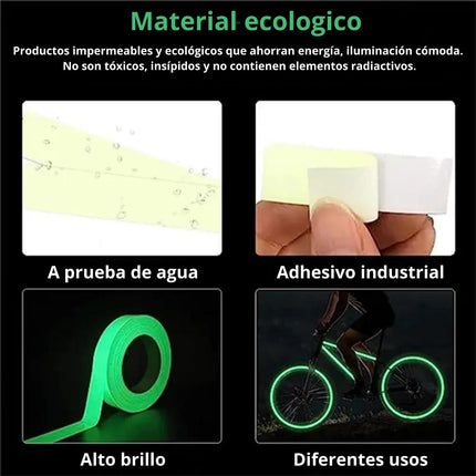 5m Cinta Antideslizante Luminosa 5m Impermeable Seguridad Hogar