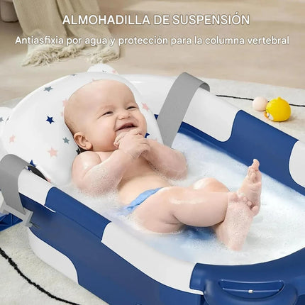 Asiento de Baño Flotante para Bebé con Soporte Ergonómico Bañera Recién Nacidos