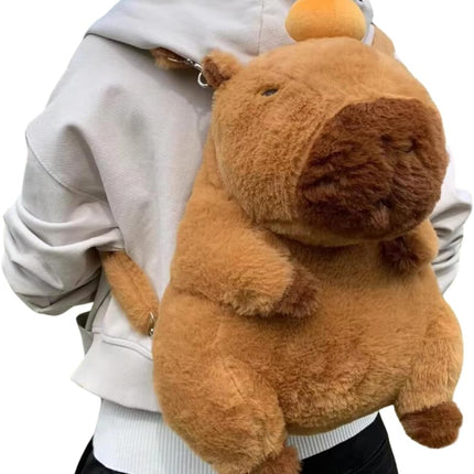Mochila Capibara Cute kawaii escolar bolso de kapibara Peluche con correa