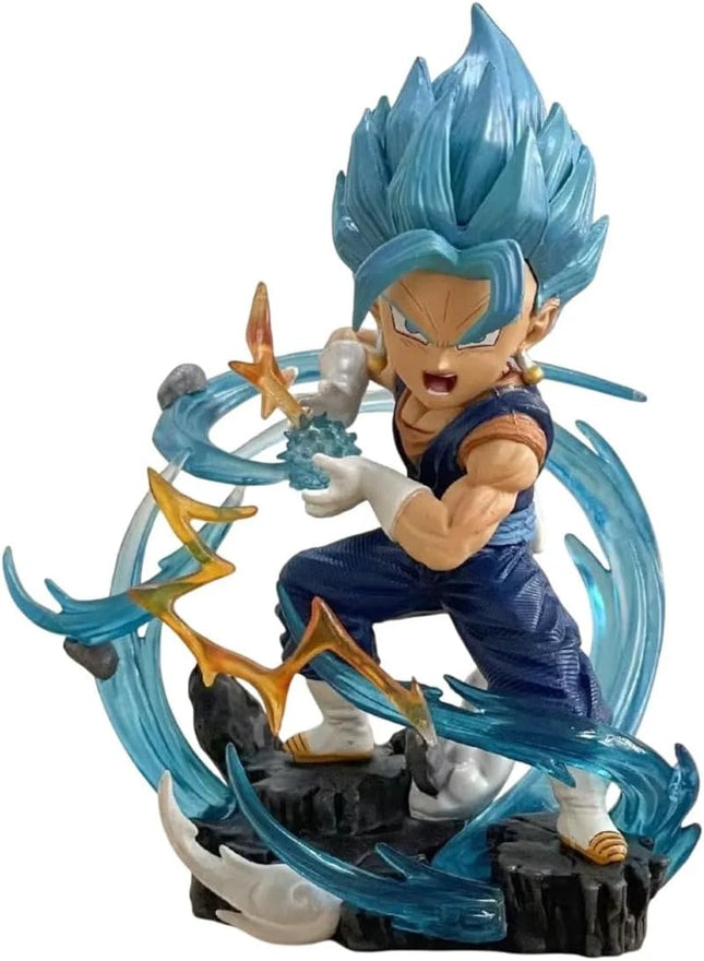 Figura Mini Vegito Vegetto Guerrero Coleccionable para Escritorio, Vitrina o Espacio Gamer