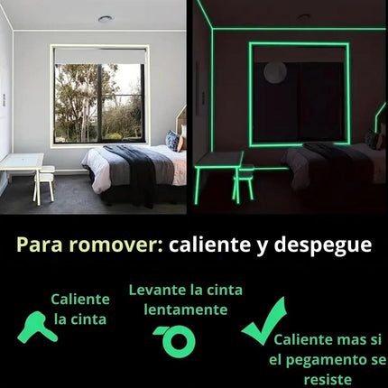 5m Cinta Antideslizante Luminosa 5m Impermeable Seguridad Hogar