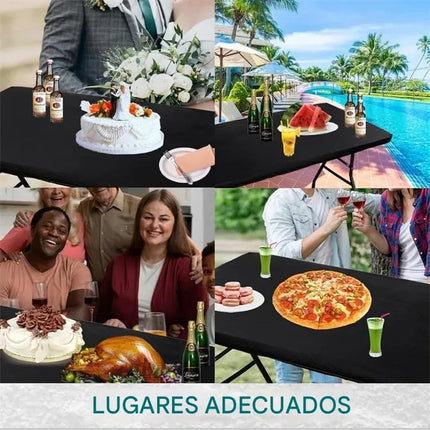 Mantel Elástico Ajustable para Mesa Rectangular para Eventos Fiestas