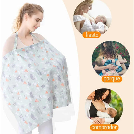 Manta de Lactancia para Bebé Cubierta para Amamantar Discreta para Mamá