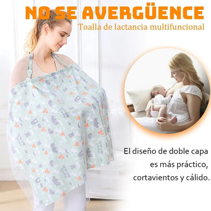 Manta de Lactancia para Bebé Cubierta para Amamantar Discreta para Mamá