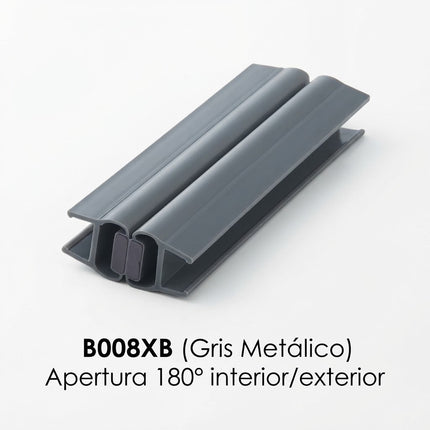 Sello De Clip Corto 180° Para Vidrio Gris B008XB