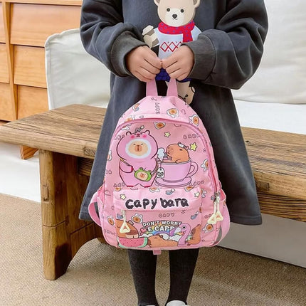 Mochila Capibara Escolares Infantiles Niña, Regalo Para Niña, Capybara Bolso Para Preescolar