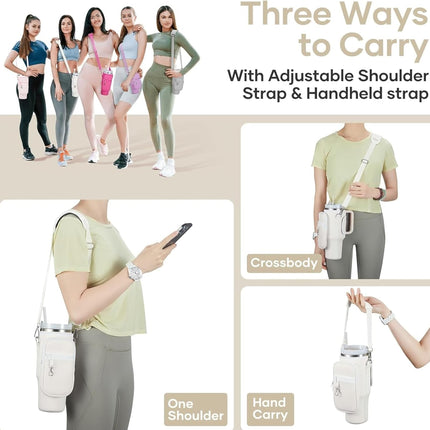 Funda para Termo Stanley, Protector para Botella de Agua Stanley de 40oz, con Cierre y Bolsa Externa